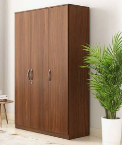 3-Door Wooden Wardrobe